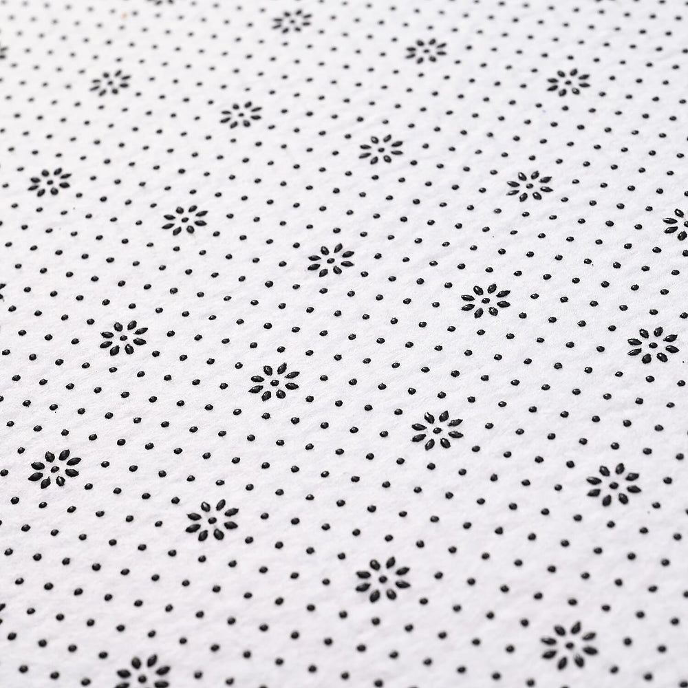 3 Piece Patterned Bathroom Mat Set - Dark Grey