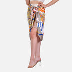 Closeout Deal Floral & Zebra Pattern Long Scarf (Size 180x80 cm) - Grey
