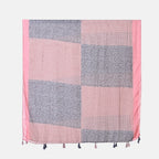 Designer Fringed Long Scarf (Size 180x1 cm) - Pink & Pink