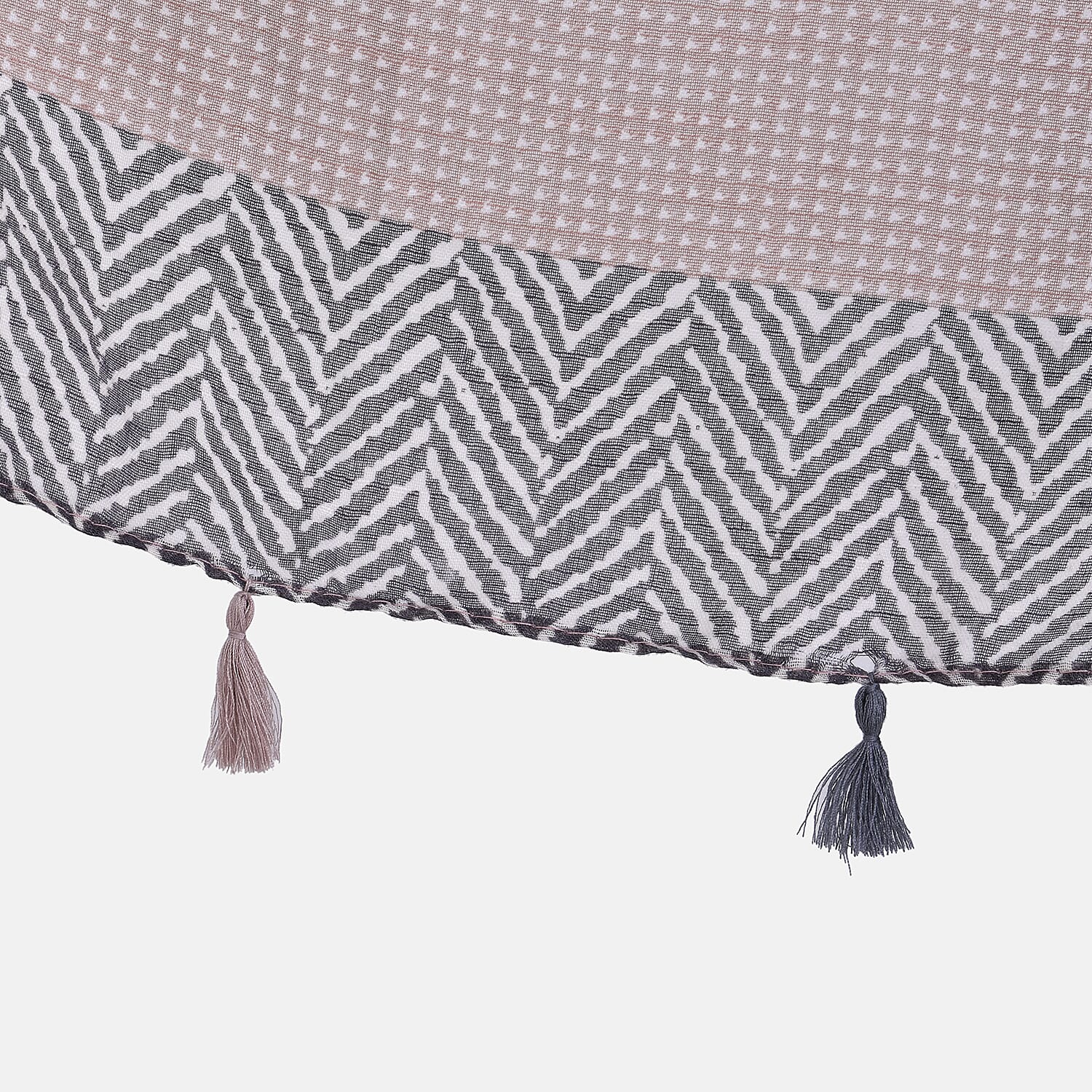 Designer Fringed Long Scarf (Size 180x1 cm) - Pink & Pink
