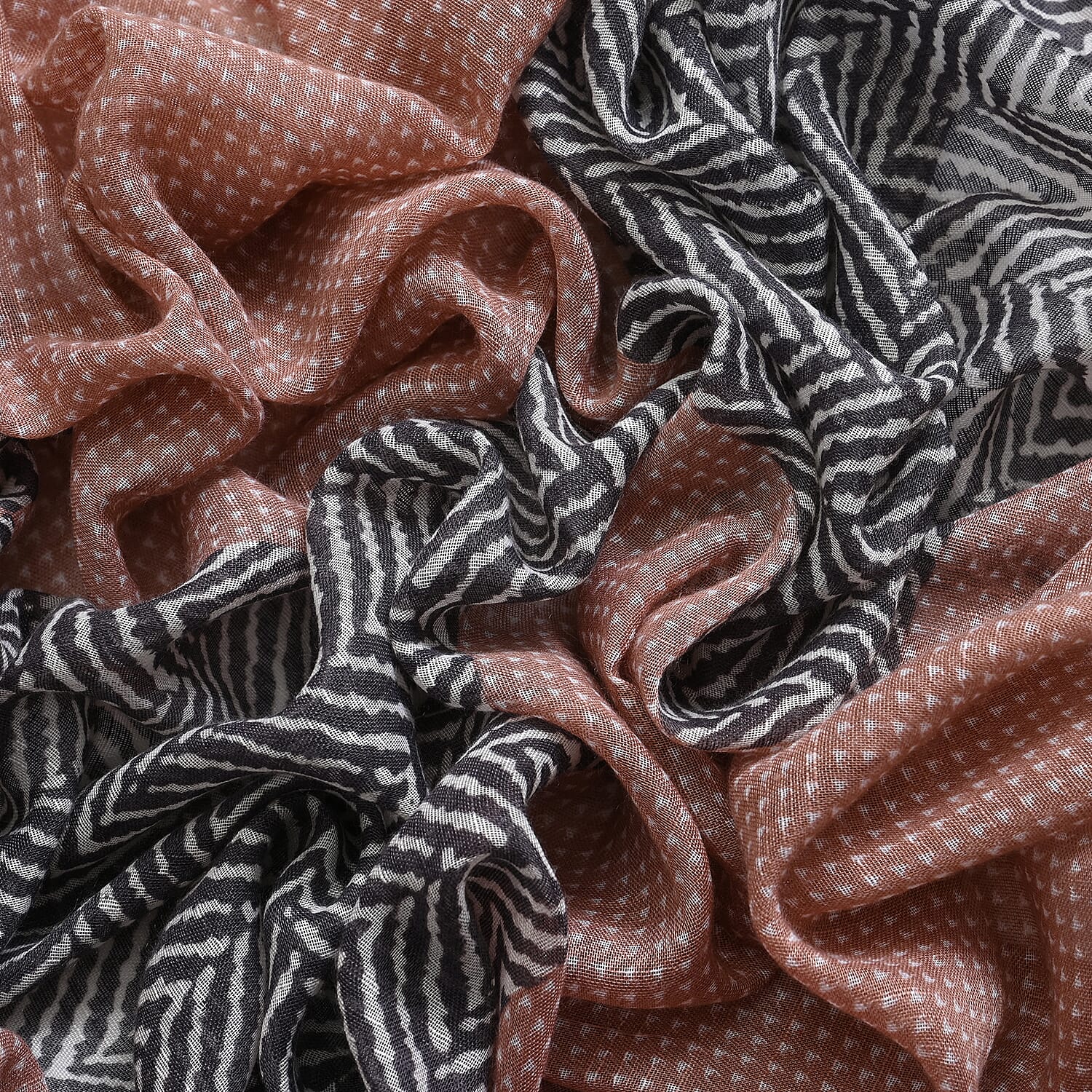 Designer Fringed Long Scarf (Size 180x1 cm) - Pink & Pink