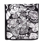 Printed Pattern Long Scarf (Size 180x80 cm) - Black & White