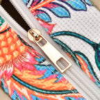 Floral Pattern Tote Bag with Handle Drop - Orange