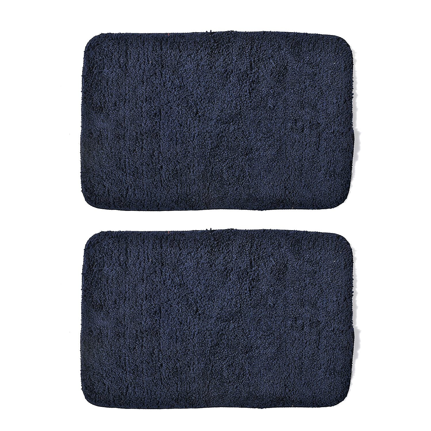 Set of 2 Luxury Microbath Mat with TPR Back - 1400 GSM  (Size 40x60 cm) - Navy