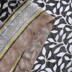 Closeout Deal New Arrival Leaves Pattern Scarf (One Size, 180x87 cm) - Black
