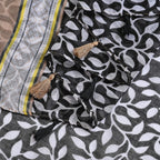 Closeout Deal New Arrival Leaves Pattern Scarf (One Size, 180x87 cm) - Black