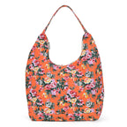 Floral Slouch Tote Bag - Orange