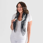 JC De Castelbajac Scarf (Size 90 cm) - Black - White