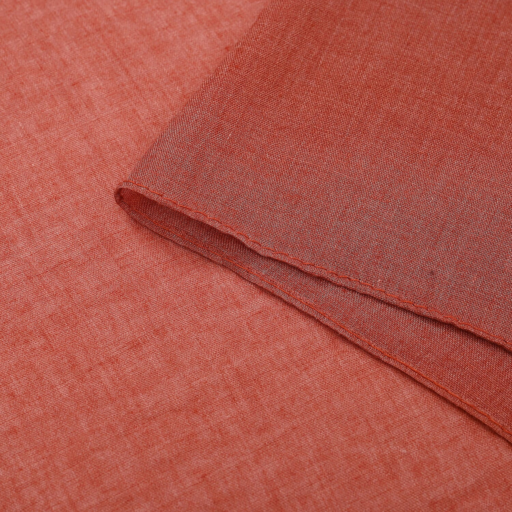 Closeout Deal - Scarf with Fringes and Beads - Terracotta