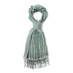 Closeout Deal - Scarf with sequins and tassels - Grey