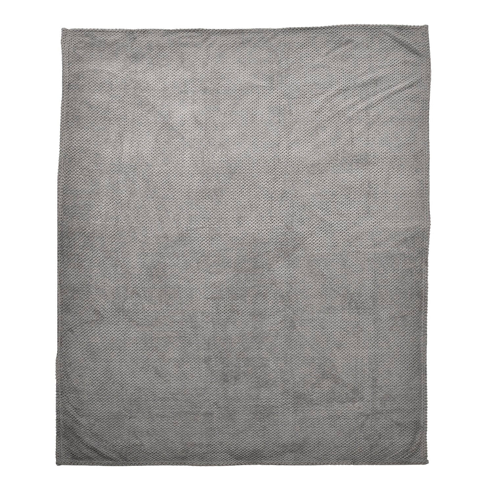 Fleece Flannel Blanket (Size 200x150 cm) - Dark Grey