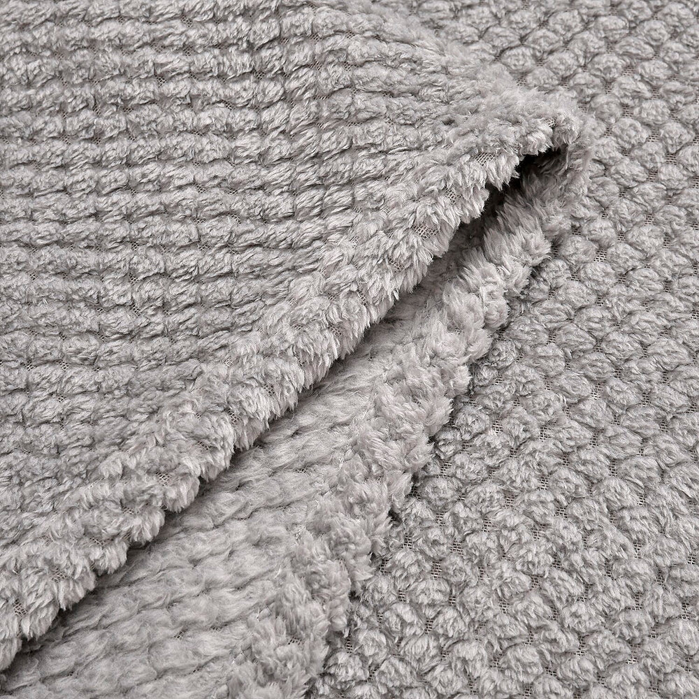 Fleece Flannel Blanket (Size 200x150 cm) - Dark Grey