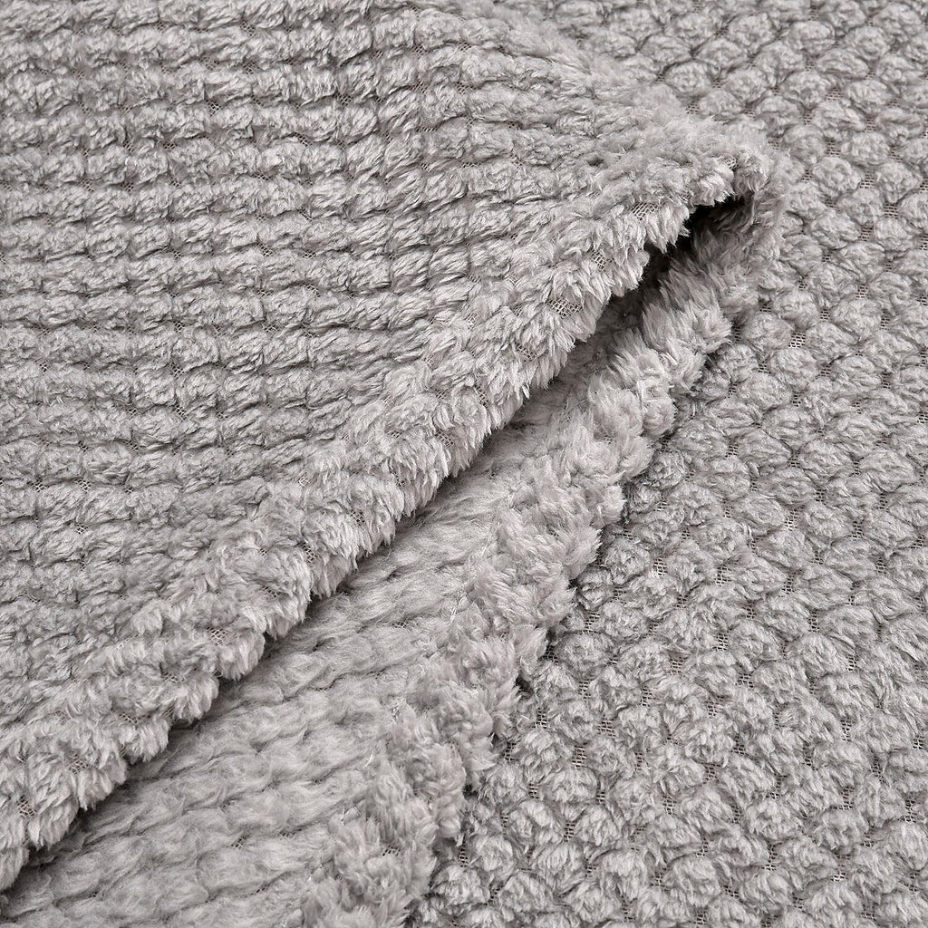 Fleece Flannel Blanket (Size 200x150 cm) - Dark Grey