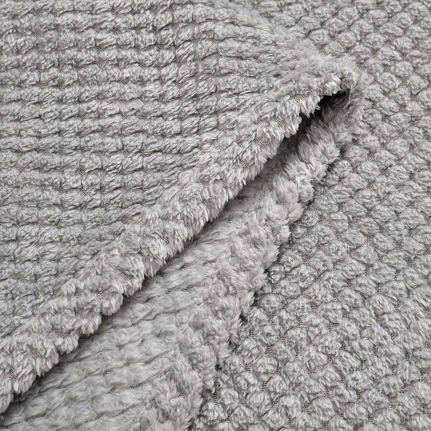 Fleece Flannel Blanket (Size 200x150 cm) - Dark Grey