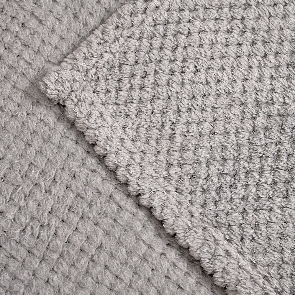 Fleece Flannel Blanket (Size 200x150 cm) - Dark Grey