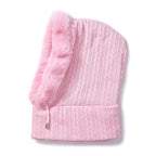 3-in-1 Cosy Warm Plush Faux Fur Sherpa Lined Winter Hat Scarf - Pink