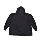 Adults’ Solid Colour Sherpa Blanket Hoodie with Zip Front & Side Pockets