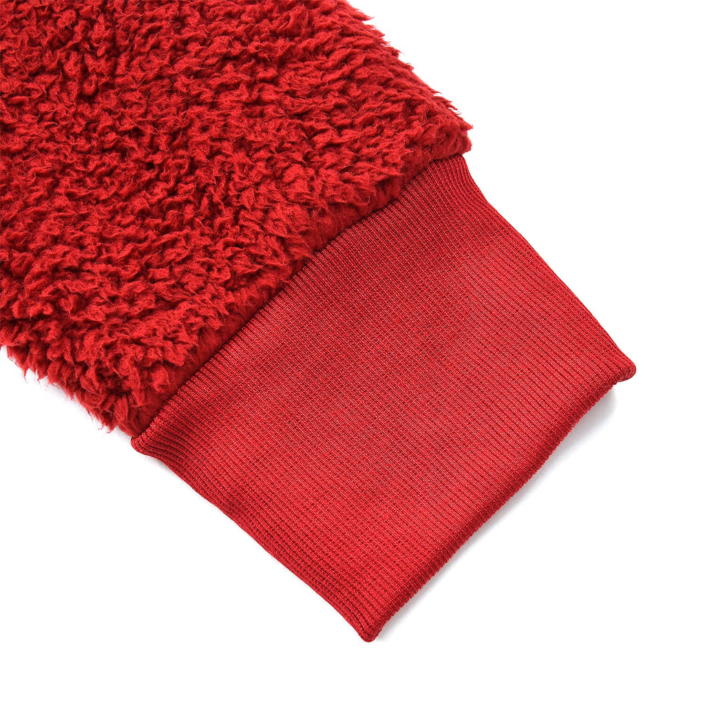 Adults’ Solid Colour Sherpa Blanket Hoodie with Zip Front & Side Pockets