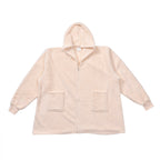 Unisex Super Soft Sherpa Zip Up Hoodie With Pockets - Up To Size 30 - Ivory