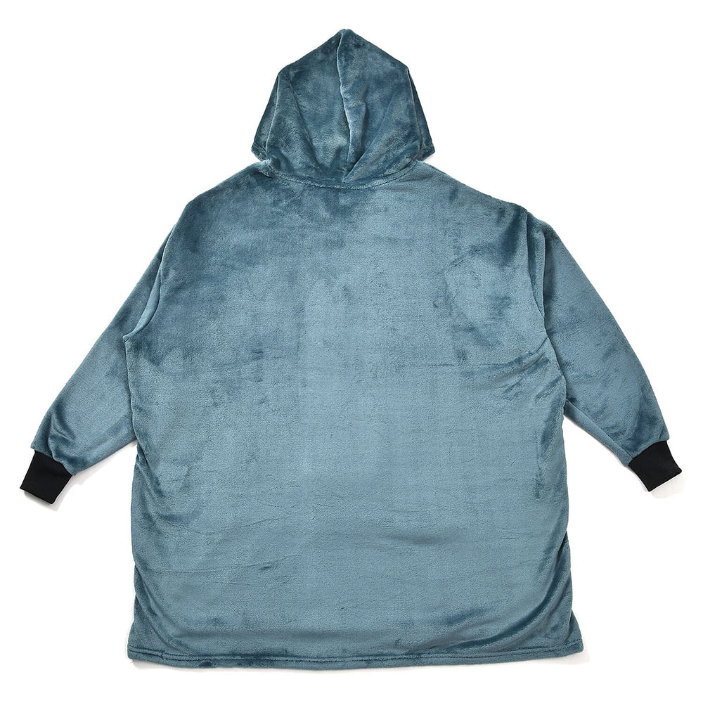 Flannel Solid Hoodie (Size 96x89 cm) - Green