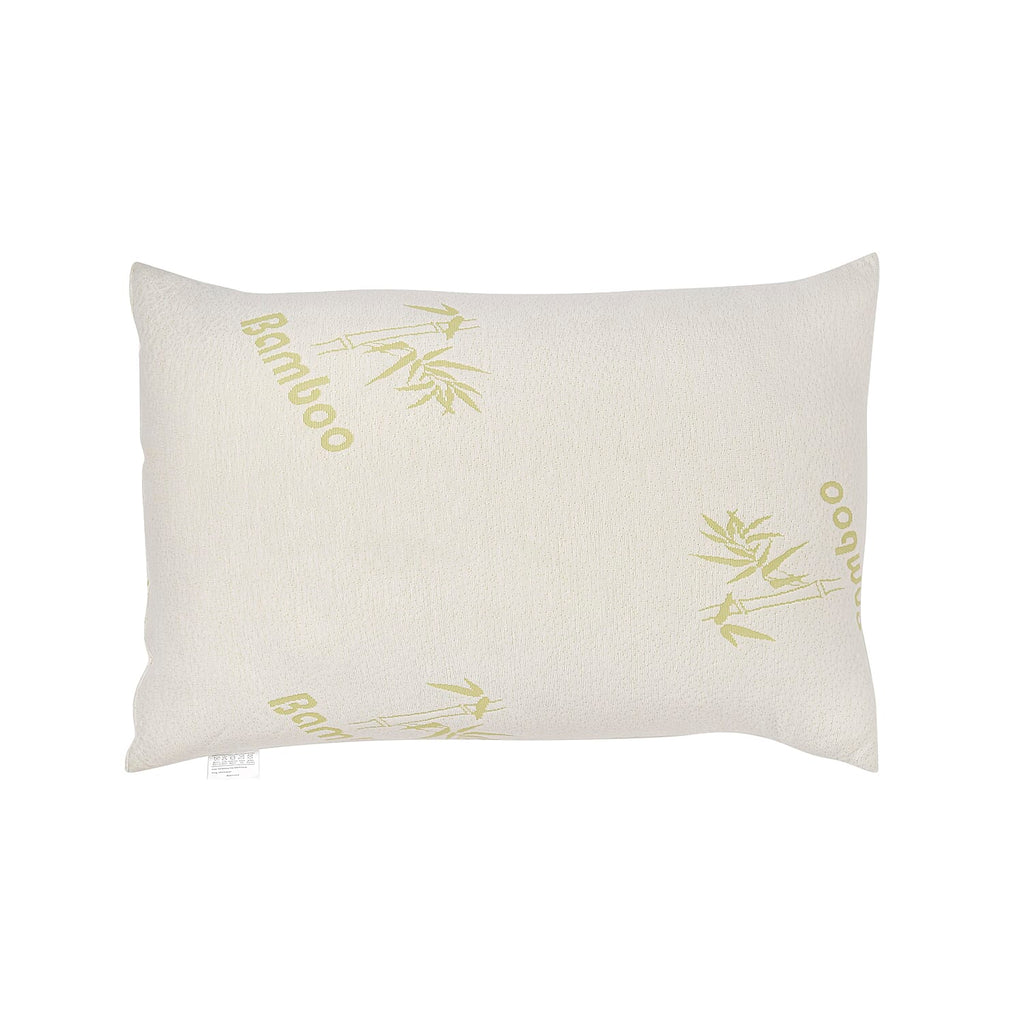 Bamboo Solid Pillow (Size 75x50 cm) - White