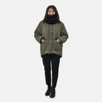Faux Fur Snood with Drawstring (Size 35x28 Cm) - Black