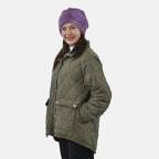 Faux Fur Snood with Drawstring (Size 35x28 Cm) - Purple