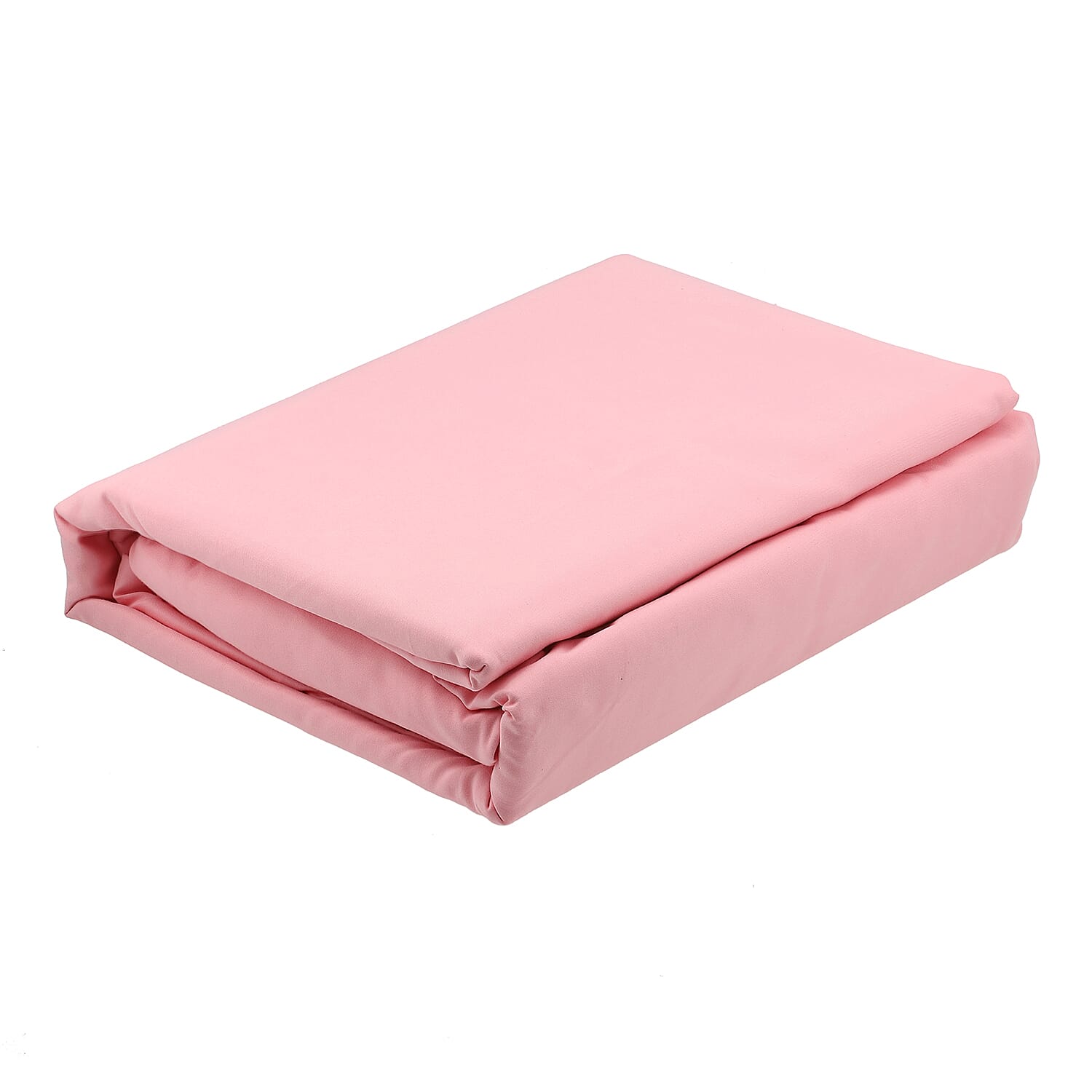 4 Piece Set - Flat - Fitted Bedsheets with 2 Pillow Cases (Double Size) - Pink