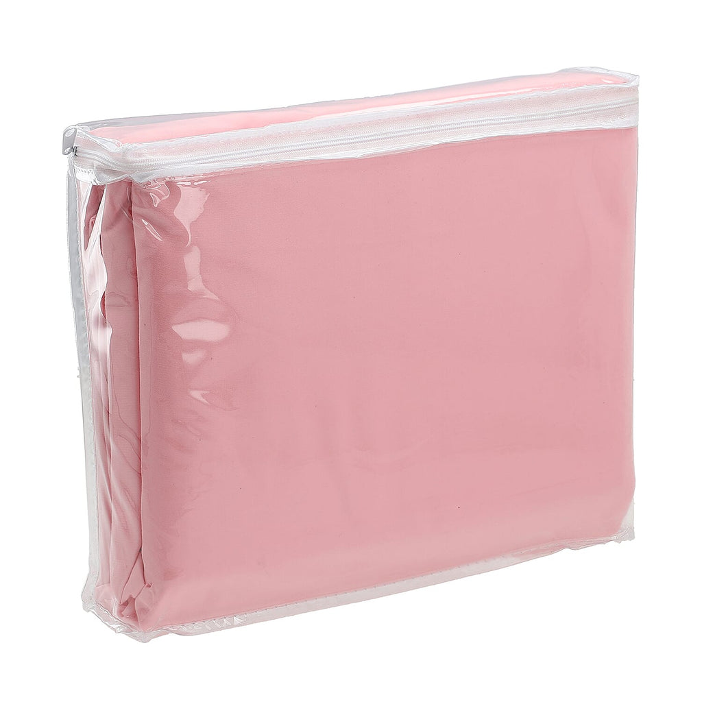 4 Piece Set - Flat - Fitted Bedsheets with 2 Pillow Cases (Double Size) - Pink