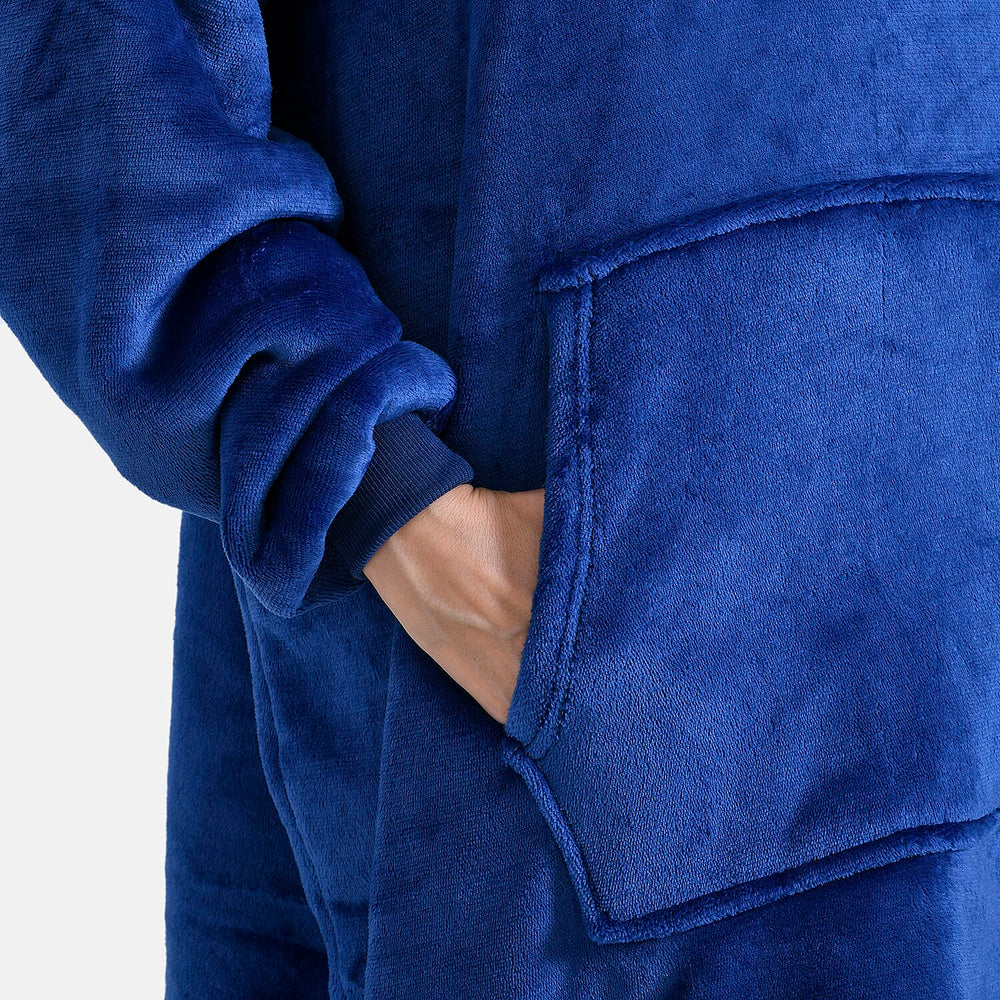 Snuggle Huggle Sherpa Fleece Hoodie - Blue
