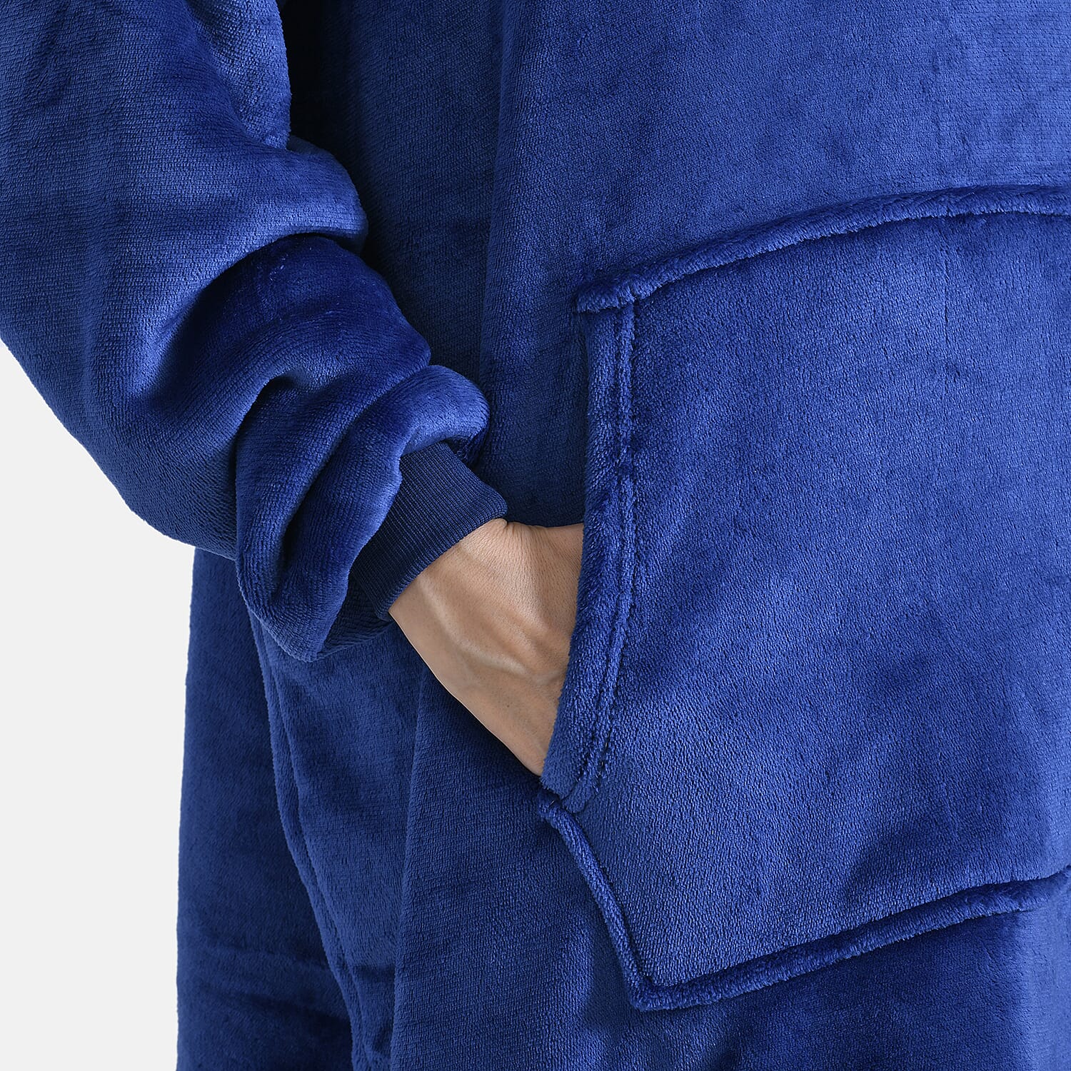 Snuggle Huggle Sherpa Fleece Hoodie - Blue