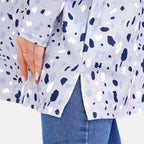 LA MAREY Spot Pattern Jersey Top (One Size Upto UK 20) - Grey