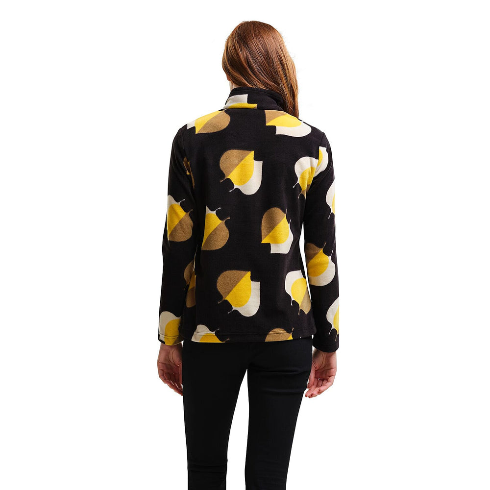 REGATTA Orla Kiely Zip Neck Fleece (Size 8) - Yellow