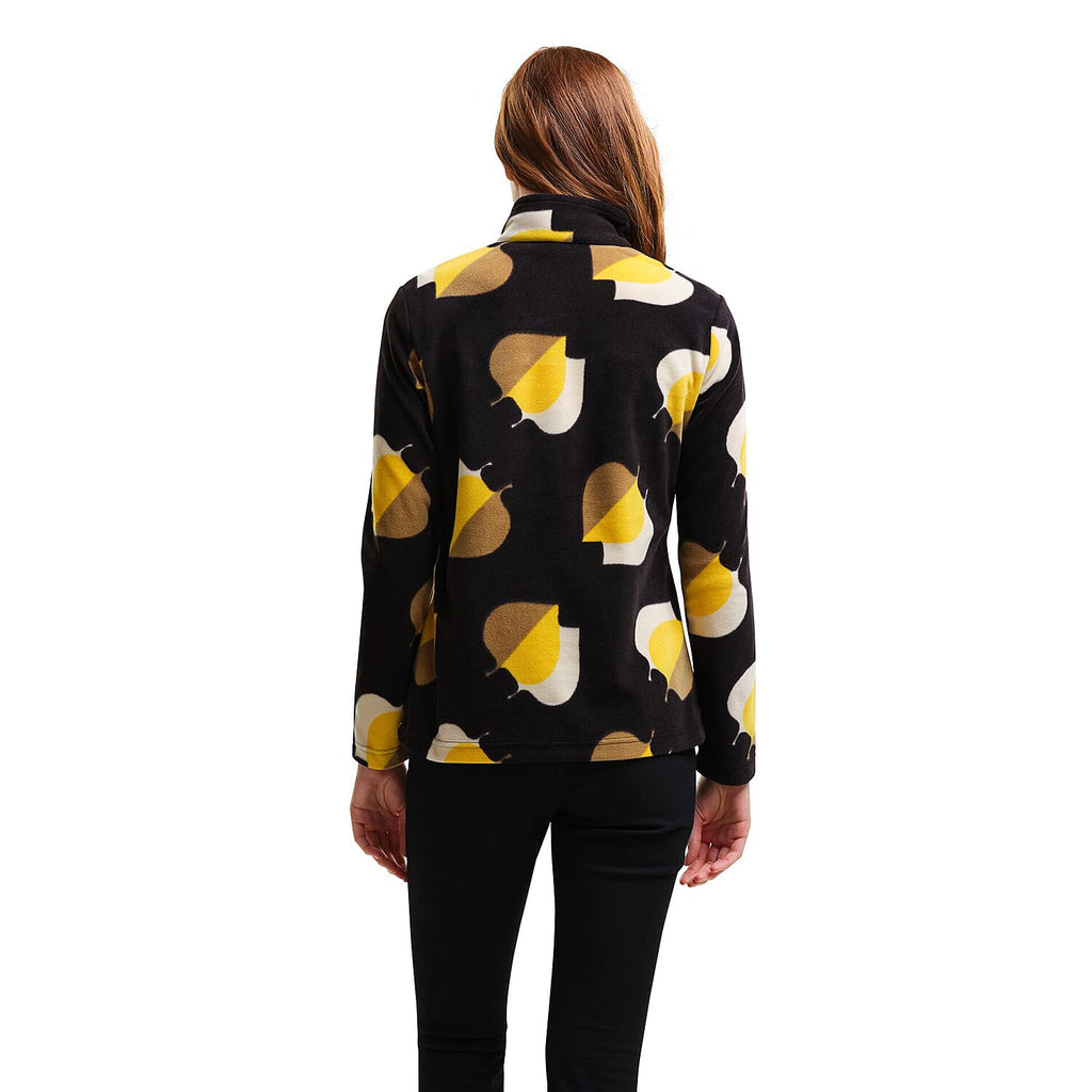 REGATTA Orla Kiely Zip Neck Fleece (Size 8) - Yellow