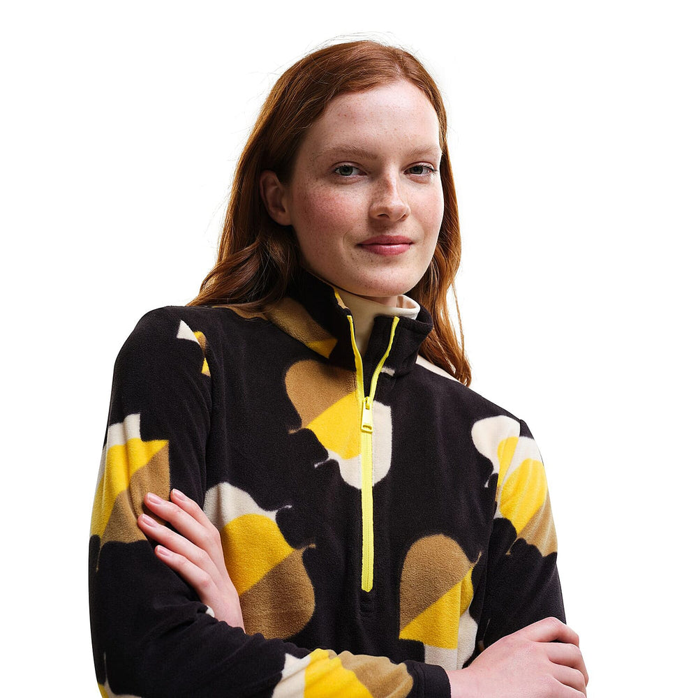 REGATTA Orla Kiely Zip Neck Fleece (Size 8) - Yellow
