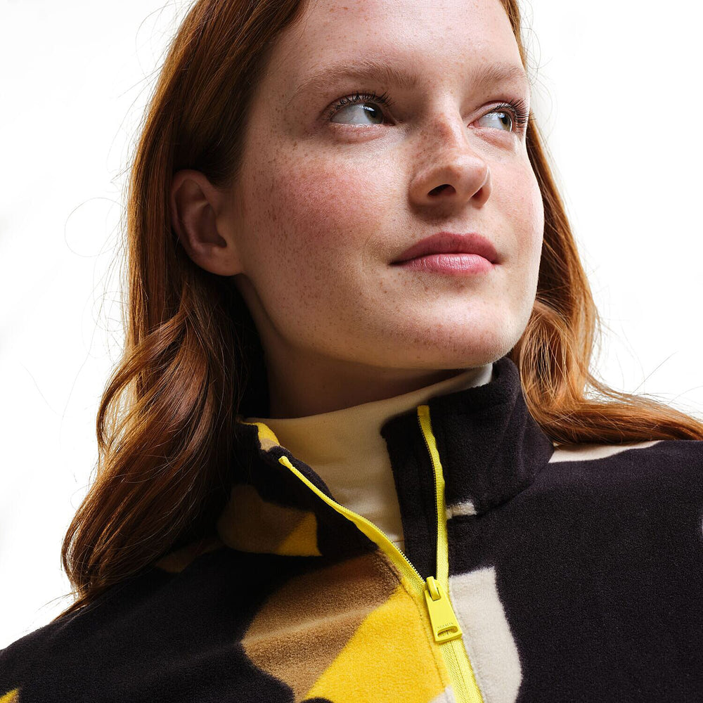 REGATTA Orla Kiely Zip Neck Fleece (Size 8) - Yellow