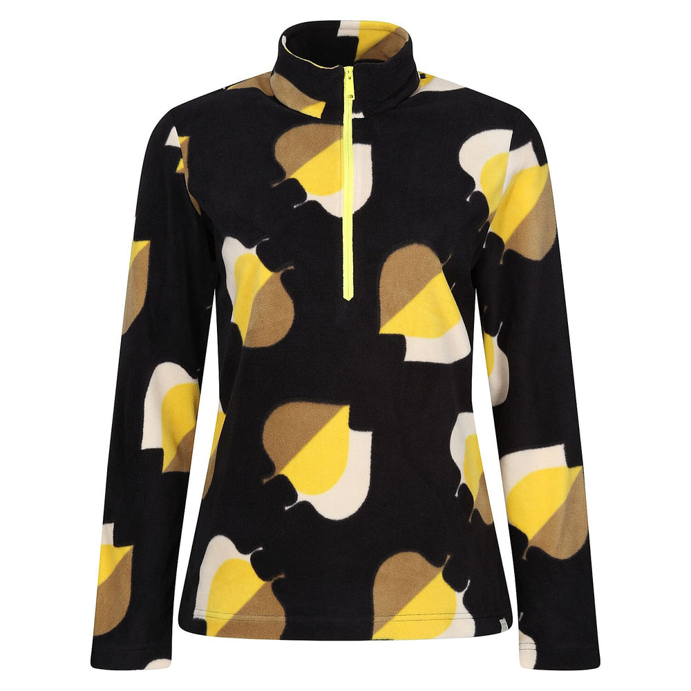 REGATTA Orla Kiely Zip Neck Fleece (Size 8) - Yellow