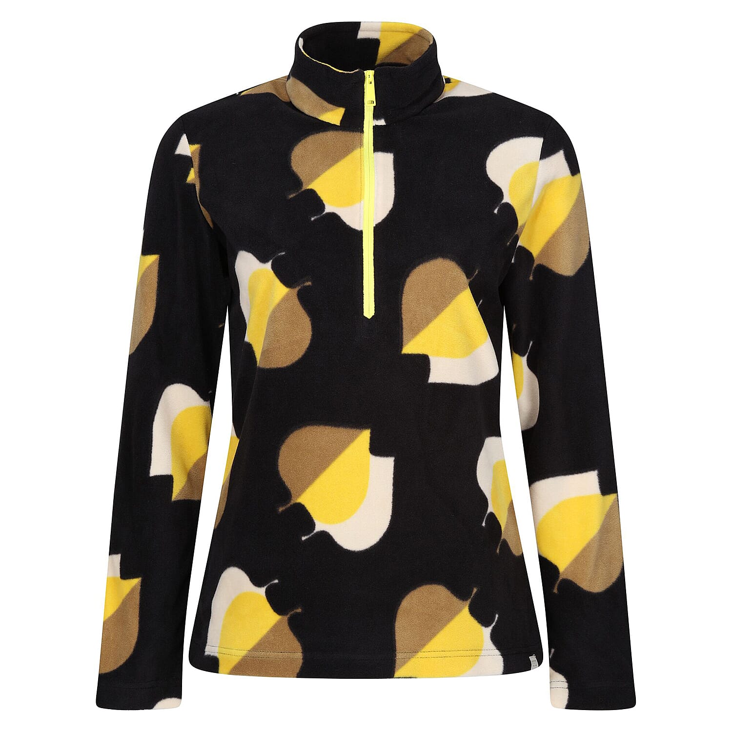 REGATTA Orla Kiely Zip Neck Fleece (Size 8) - Yellow