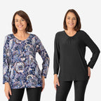 One Time Closeout - Set of 2 Tops  - Black