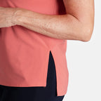 STYLED BY Notch Neck Top (Size L) - Coral