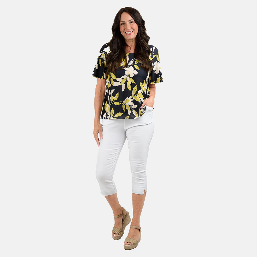 Flutter Sleeve Top - Aqua