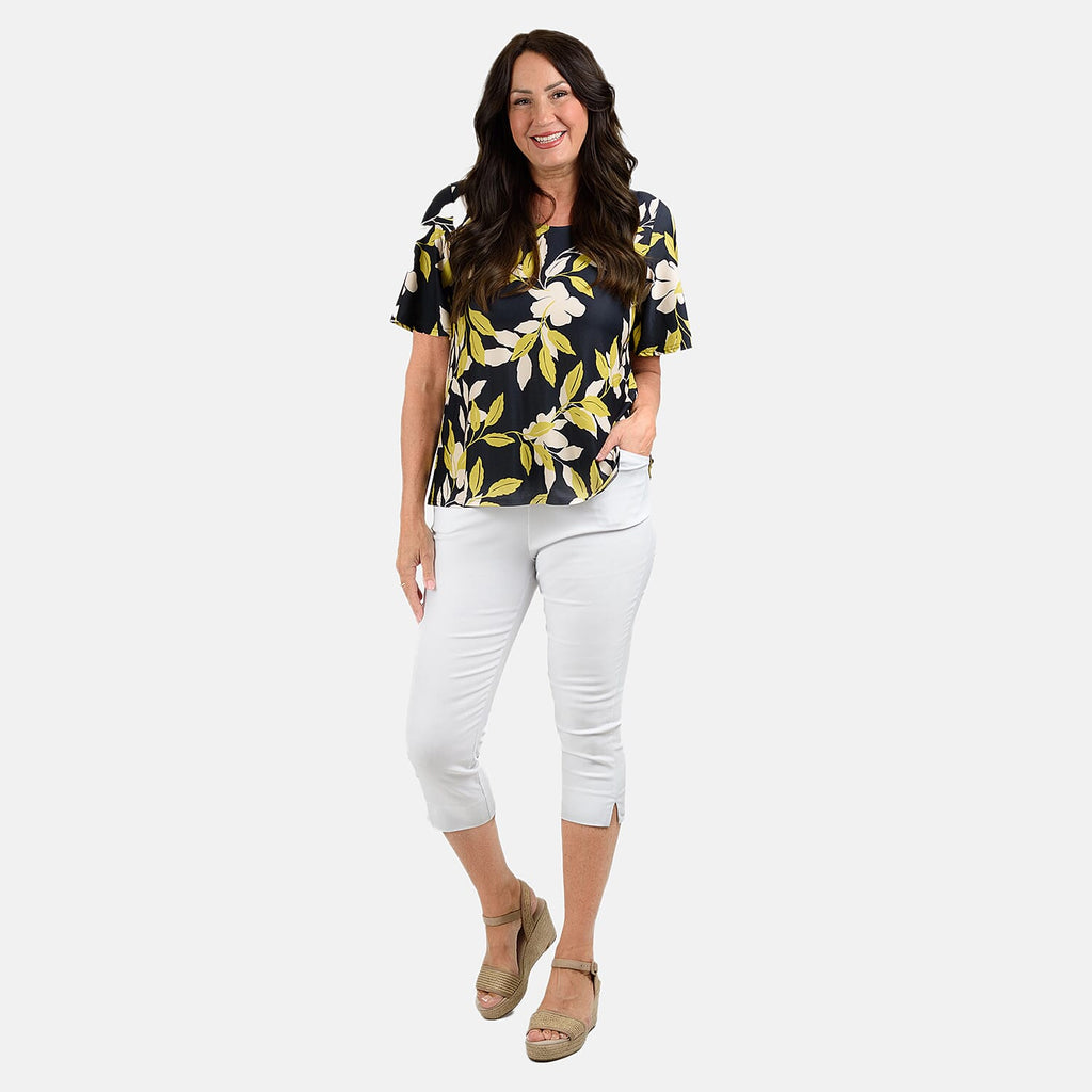 Flutter Sleeve Top - Aqua
