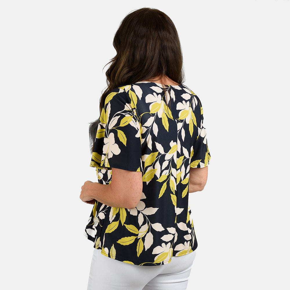 Flutter Sleeve Top - Aqua