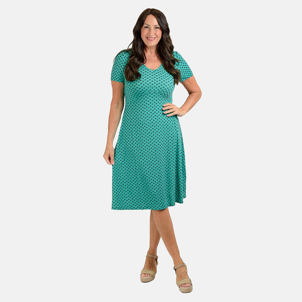 Sugar Crip Jersey Dress (Size - S) - Jade
