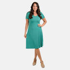 Sugar Crip Jersey Dress (Size - S) - Jade