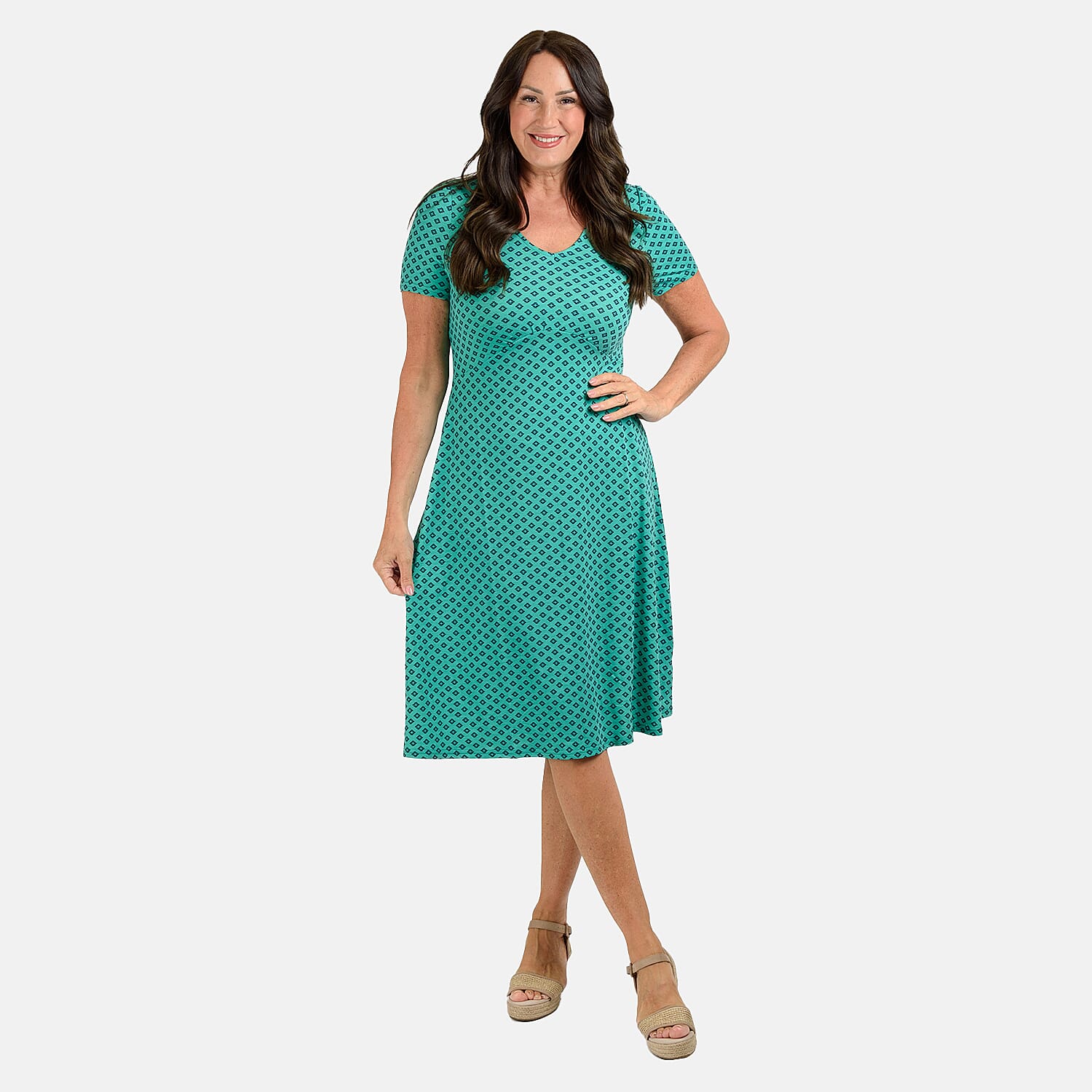 Sugar Crip Jersey Dress (Size - S) - Jade