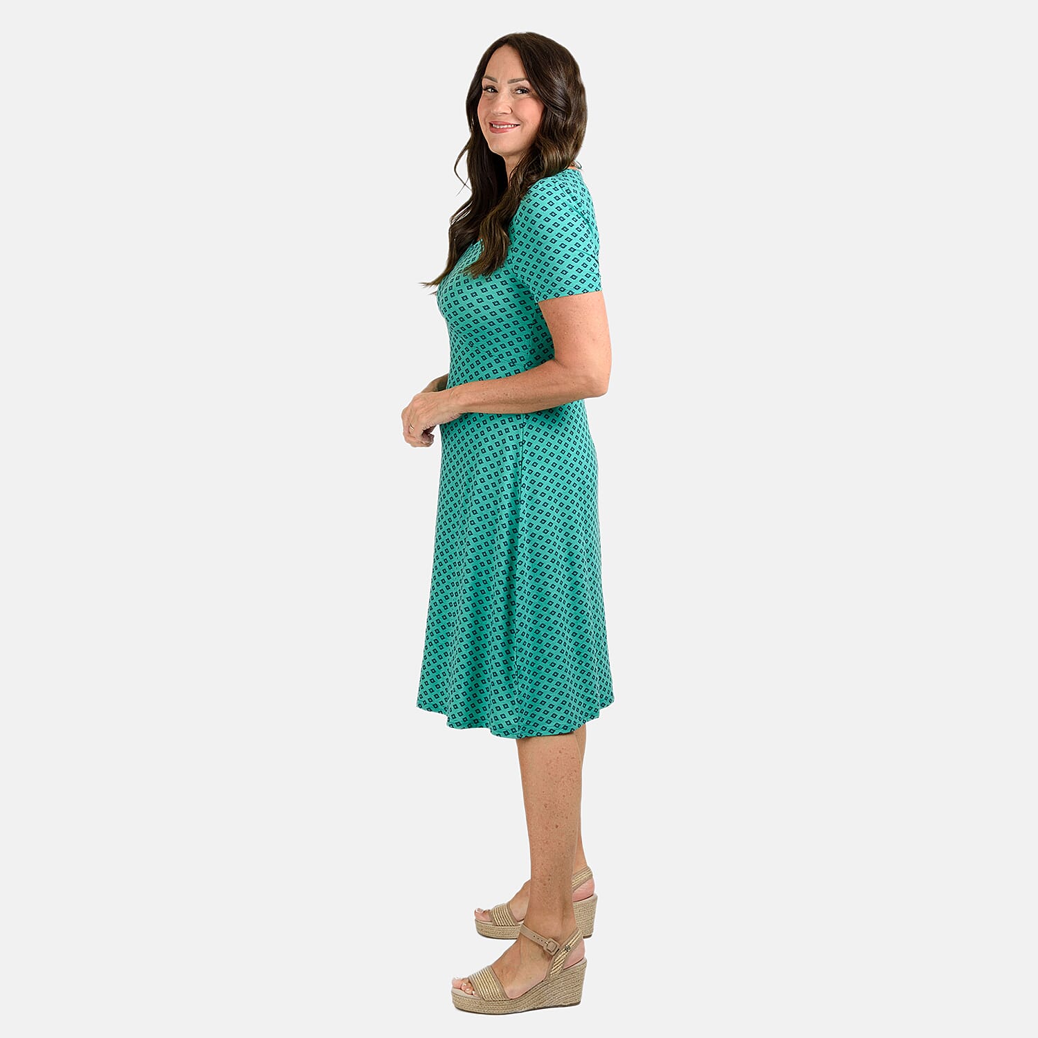 Sugar Crip Jersey Dress (Size - S) - Jade