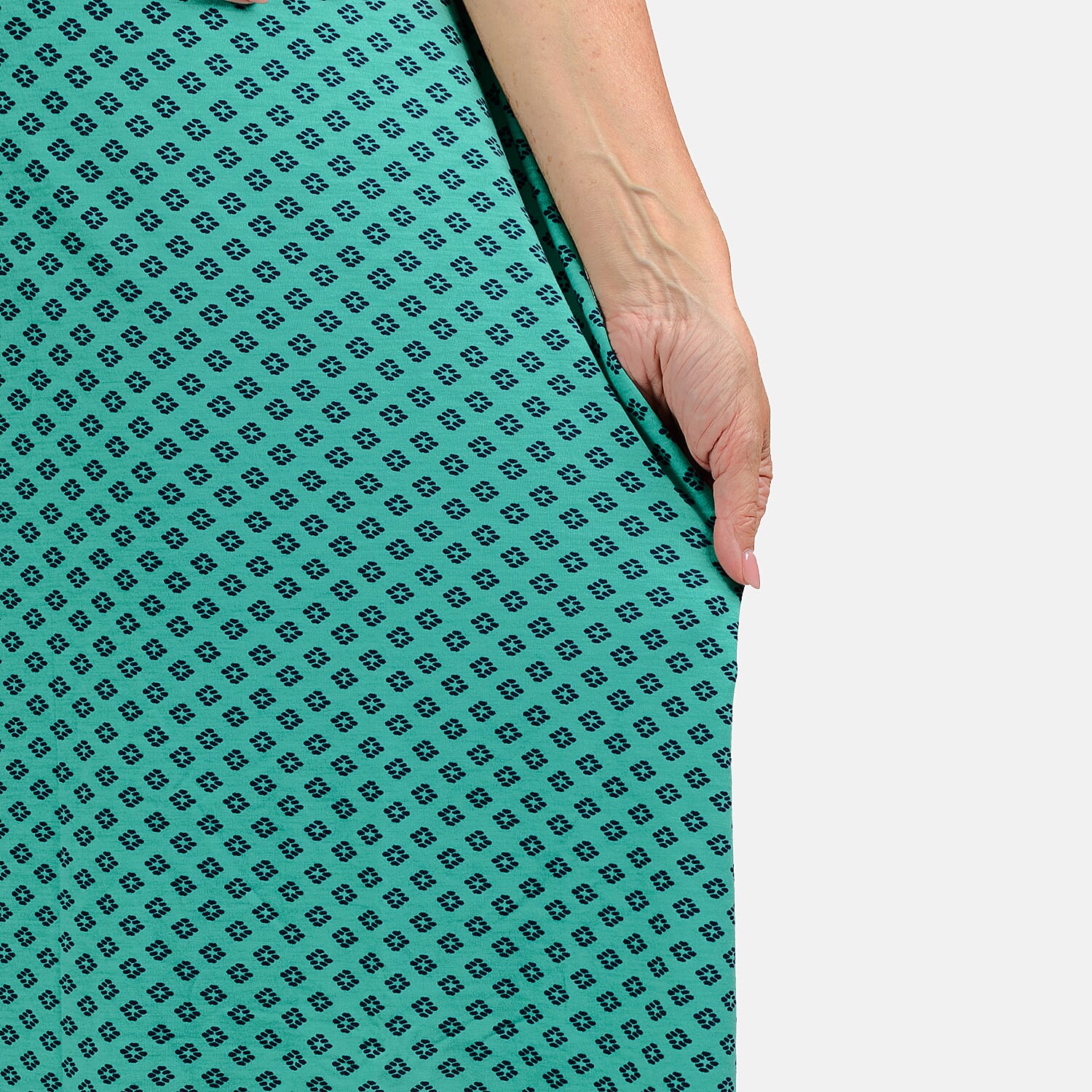Sugar Crip Jersey Dress (Size - S) - Jade