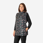 Weekend Ladies Floral Pack Away Gilet (Size 12) - Black