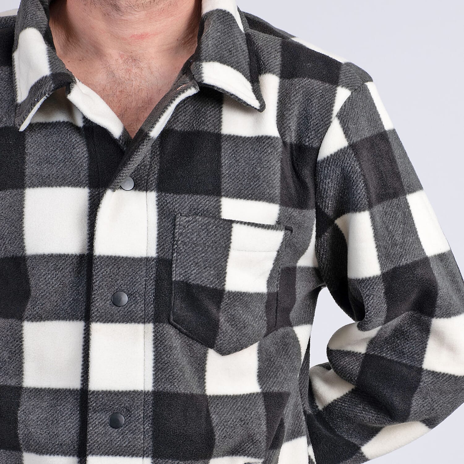 Polyester Woven Jumper (Size 1x1 cm) - Black White